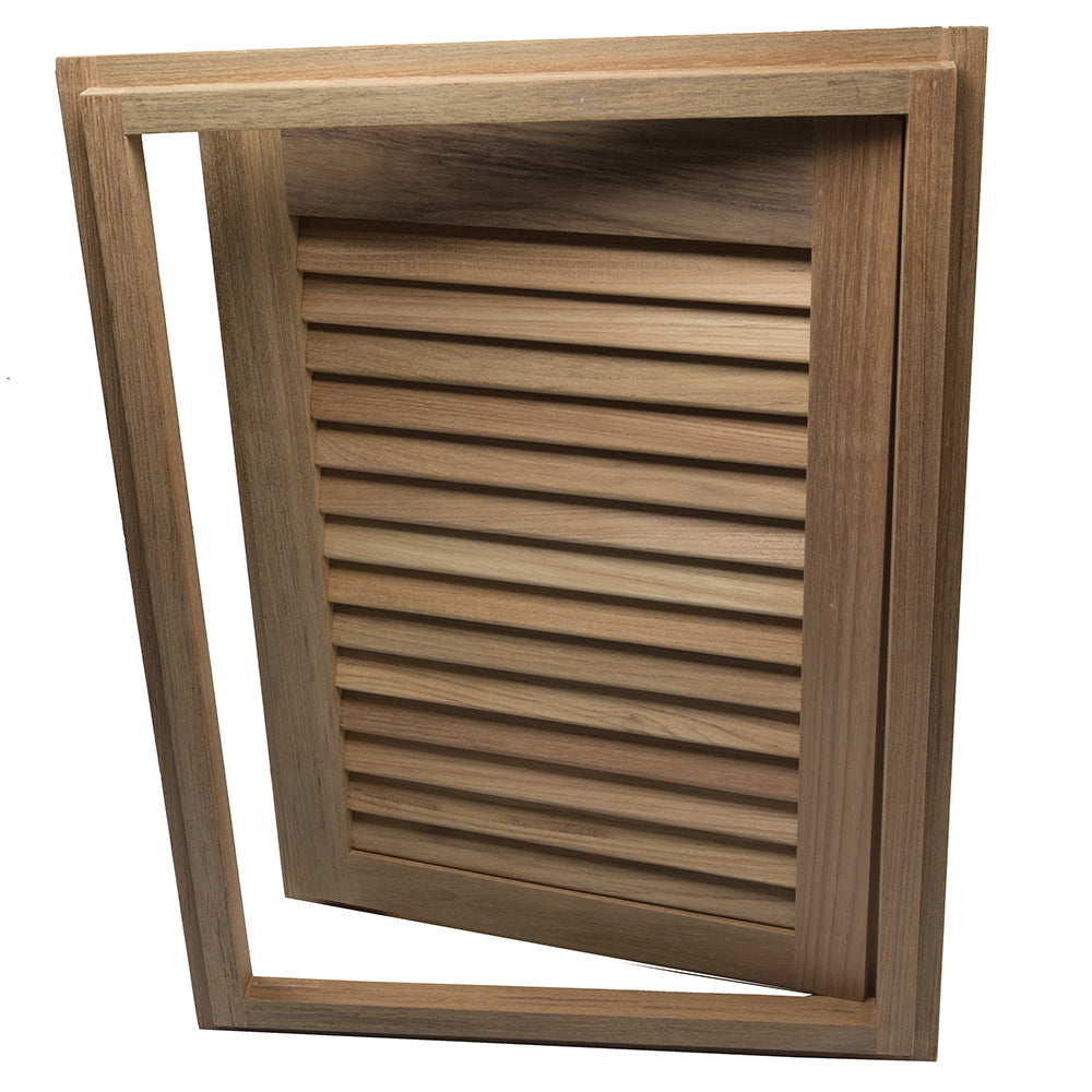 Whitecap Teak Louvered Door & Frame - Right Hand - 15" x 20" [60724] | Teak by Whitecap 