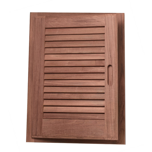 Whitecap Teak Louvered Door & Frame - Left Hand - 15" x 20" [60725] | Teak by Whitecap 