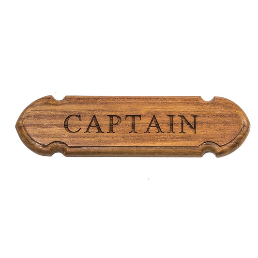 Whitecap Teak "CAPTAIN" Name Plate [62670] | Teak by Whitecap 