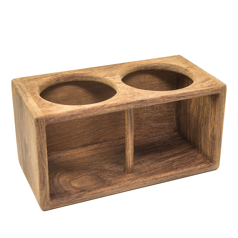 Whitecap Teak 2-Drink Rack [62610] | Teak by Whitecap 