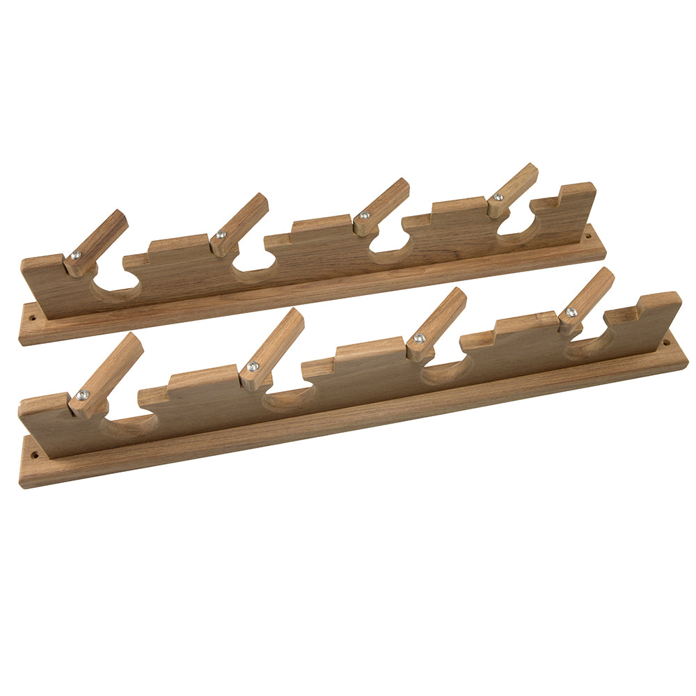 Whitecap Teak Lock-In Four-Rod Storage Rack [60620] | Teak by Whitecap 