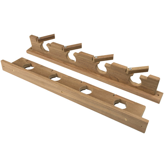 Whitecap Teak Lock-In Four-Rod Storage Rack [60620] | Teak by Whitecap 