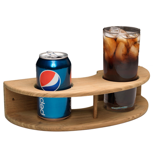 Whitecap Teak Curved Two-Drink Rack [63218] | Teak by Whitecap 