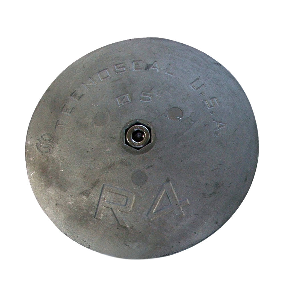 Tecnoseal R4 Rudder Anode - Zinc - 5" Diameter x 5/8" Thickness [R4] | Anodes by Tecnoseal 