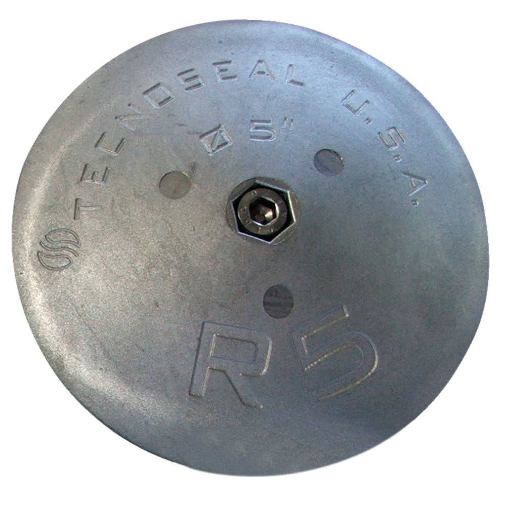 Tecnoseal R5 Rudder Anode - Zinc - 5" Diameter x 7/8" Thickness [R5] | Anodes by Tecnoseal 