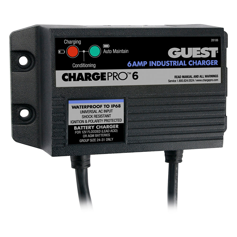 Guest 6A/12V 1 Bank 120V Input On-Board Battery Charger [28106] | Battery Chargers by Guest 