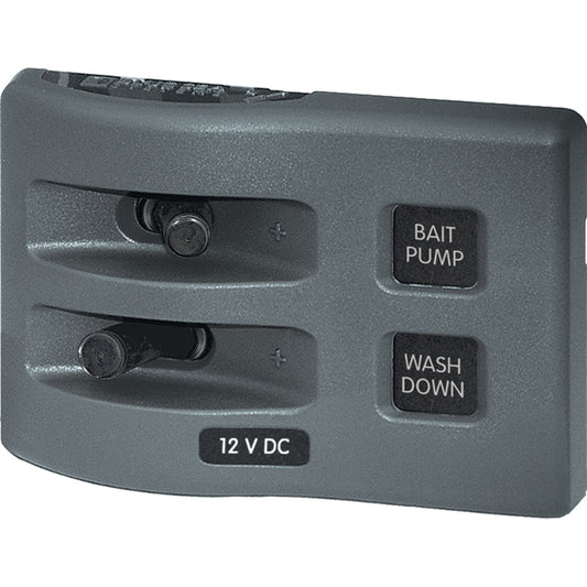 Blue Sea 4303 WeatherDeck 12V DC Waterproof Switch Panel - 2 Position [4303] | Electrical Panels by Blue Sea Systems 