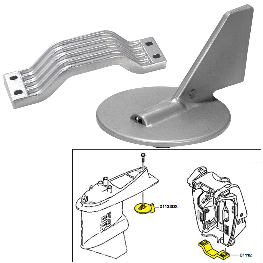 Tecnoseal Anode Kit w/Hardware - Yamaha 150-200HP - Zinc [21101] | Anodes by Tecnoseal 