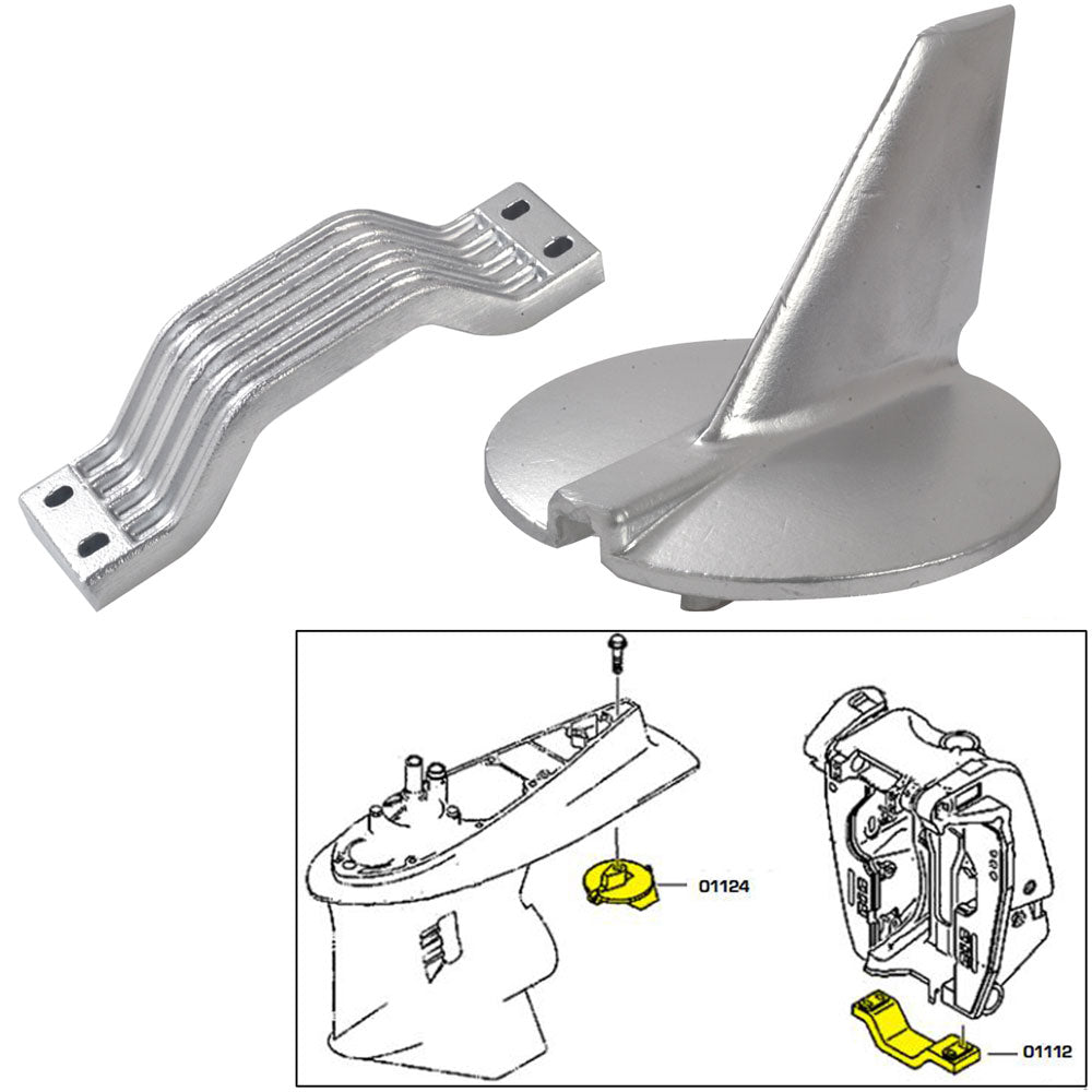 Tecnoseal Anode Kit - Yamaha 200-250HP - Zinc [21104] | Anodes by Tecnoseal 