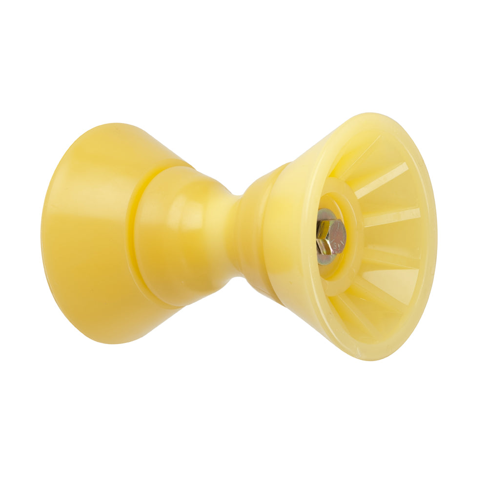 C.E. Smith 4" Bow Bell Roller Assembly - Yellow TPR [29301] | Rollers & Brackets by C.E. Smith 