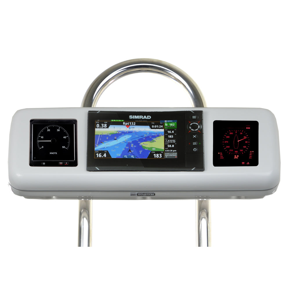 NavPod GP1606 SystemPod Pre-Cut f/Simrad NSS7 evo2 or B&G Zeus 7 & 2 Instruments f/9.5" Wide Guard [GP1606] | Display Mounts by NavPod 