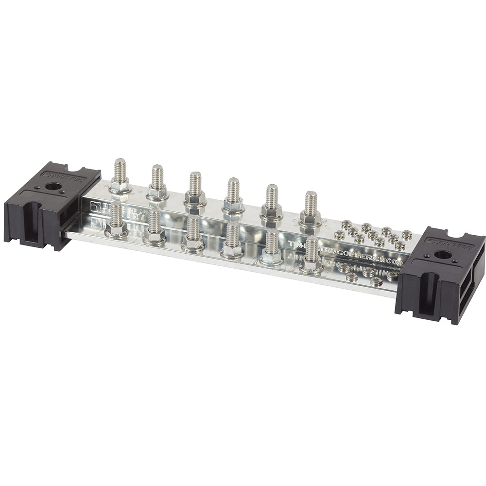 Blue Sea PowerBar 1000 - 12 3/8" Terminal Studs w/Cover [1991] | Busbars, Connectors & Insulators by Blue Sea Systems 