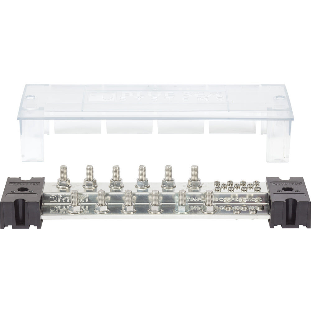 Blue Sea PowerBar 1000 - 12 3/8" Terminal Studs w/Cover [1991] | Busbars, Connectors & Insulators by Blue Sea Systems 