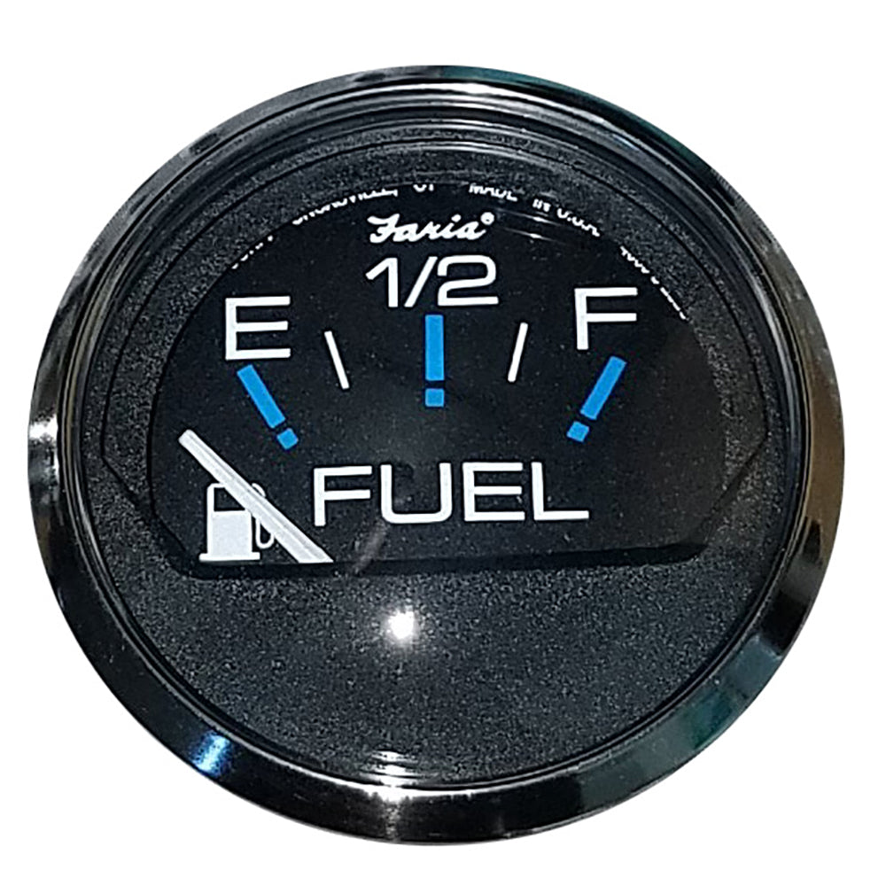 Faria Chesapeake Black 2" Fuel Level Gauge (E-1/2-F) [13701] | Gauges by Faria Beede Instruments 