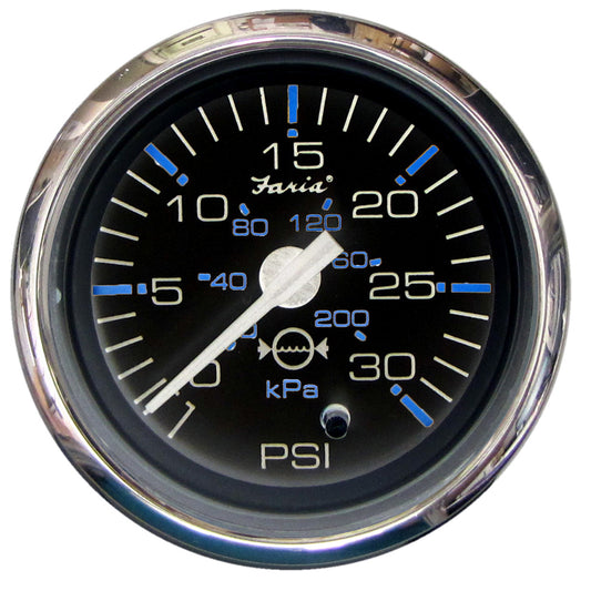 Faria Chesapeake Black 2" Water Pressure Gauge (30 PSI) [13712] | Gauges by Faria Beede Instruments 