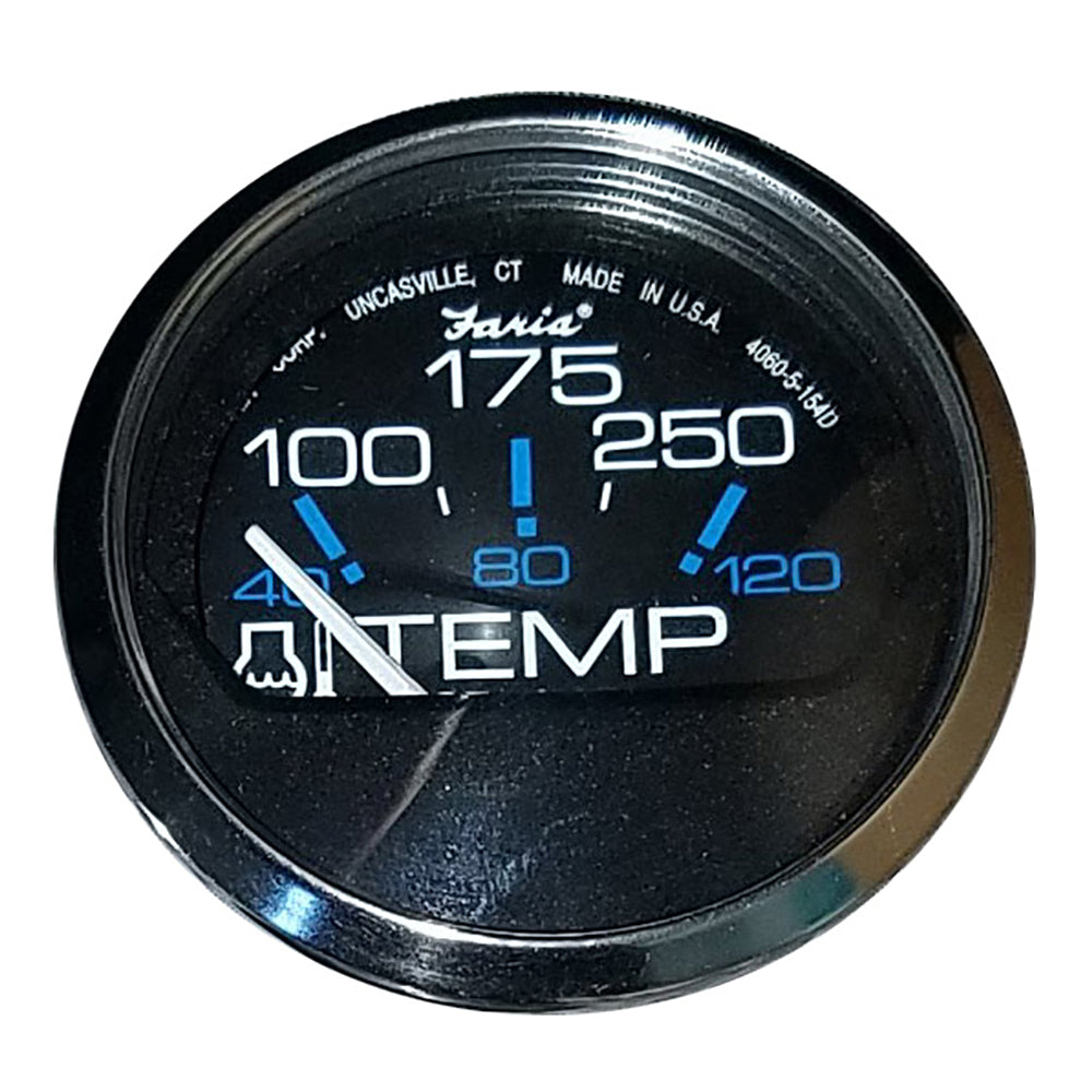 Faria Chesapeake Black 2" Water Temperature Gauge (100-250F) [13704] | Gauges by Faria Beede Instruments 