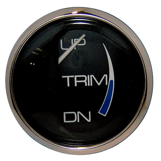 Faria Chesapeake Black 2" Trim Gauge (Mercury / Mariner / Mercruiser / Volvo DP / Yamaha 01 and newer) [13707] | Gauges by Faria Beede Instruments 