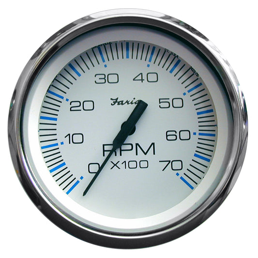 Faria Chesapeake White SS 4" Tachometer - 7000 RPM (Gas) (All Outboards) [33817] | Gauges by Faria Beede Instruments 