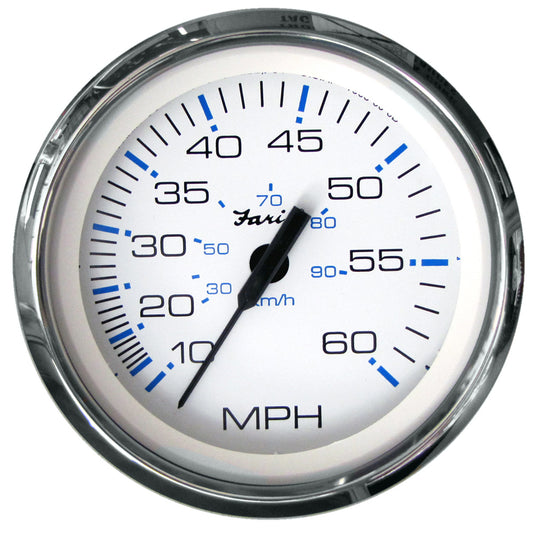 Faria Chesapeake White SS 4" Speedometer - 60MPH (Pitot) [33811] | Gauges by Faria Beede Instruments 