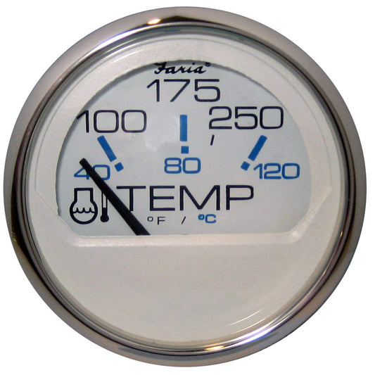 Faria Chesapeake White SS 2" Water Temperature Gauge (100-250 DegreeF) [13804] | Gauges by Faria Beede Instruments 