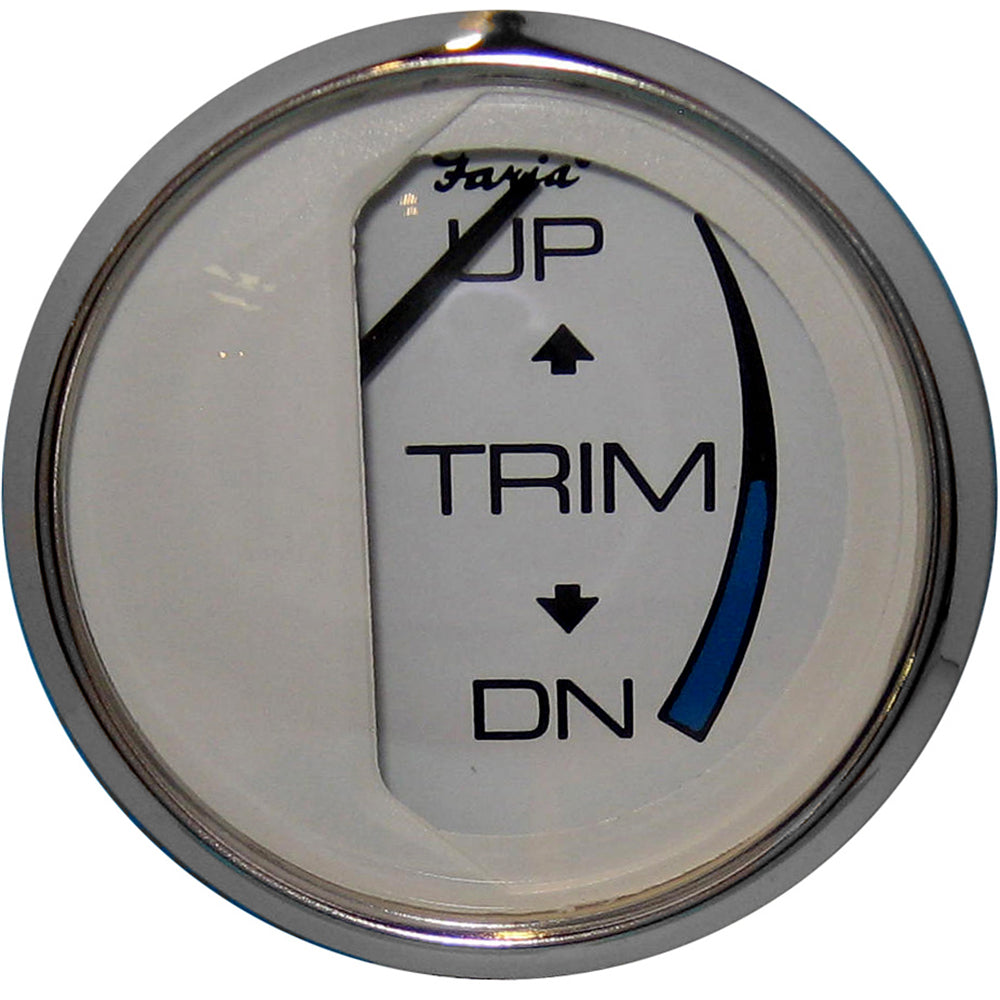 Faria Chesapeake White SS 2" Trim Gauge (Mercury / Mariner / Mercruiser / Volvo DP / Yamaha - 01 and Newer) [13807] | Gauges by Faria Beede Instruments 