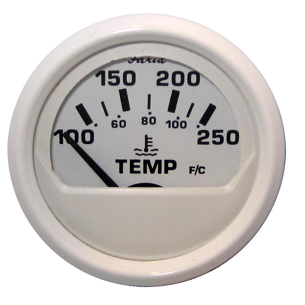 Faria Dress White 2" Water Temperature Guage (100-250 DegreeF) [13110] | Gauges by Faria Beede Instruments 