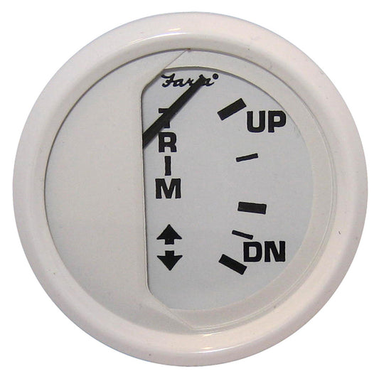 Faria Dress White 2" Trim Gauge (Mercury / Mariner / Mercruiser / Volvo DP / Yamaha 01 and newer) [13122] | Gauges by Faria Beede Instruments 