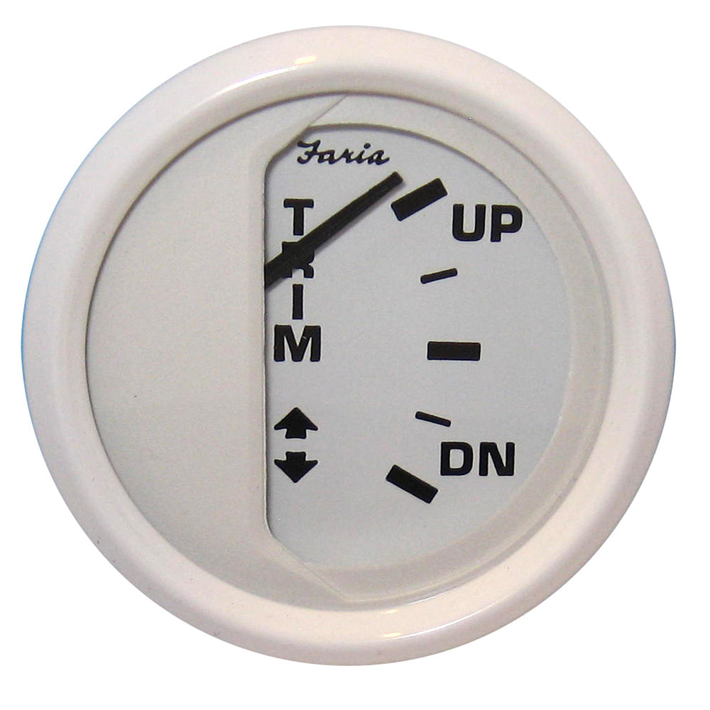 Faria Dress White 2" Trim Gauge (J/E/Suzuki Outboard) [13123] | Gauges by Faria Beede Instruments 