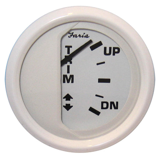 Faria Dress White 2" Trim Gauge (J/E/Suzuki Outboard) [13123] | Gauges by Faria Beede Instruments 