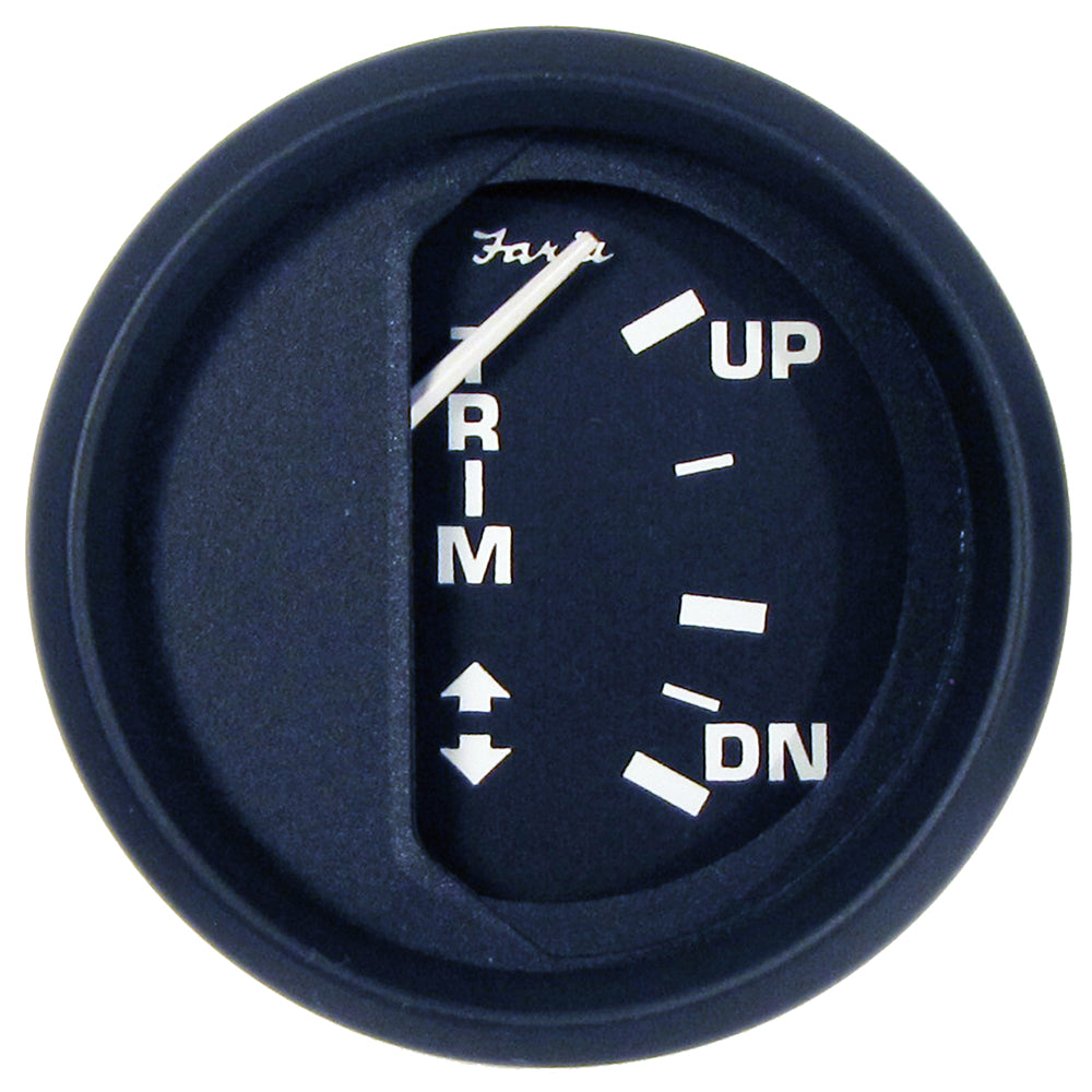 Faria Euro Black 2" Trim Gauge f/ Mercury / Mariner / Mercruiser / Volvo DP / Yamaha 01 and Newer [12828] | Gauges by Faria Beede Instruments 