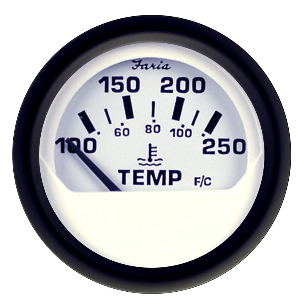 Faria Euro White 2" Water Temperature Gauge (100-250 DegreeF) [12904] | Gauges by Faria Beede Instruments 