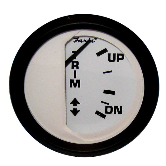 Faria Euro White 2" Trim Gauge f/ Mercury / Mariner /Mercruiser/Volvo DP/ Yamaha 01 and Newer [12916] | Gauges by Faria Beede Instruments 