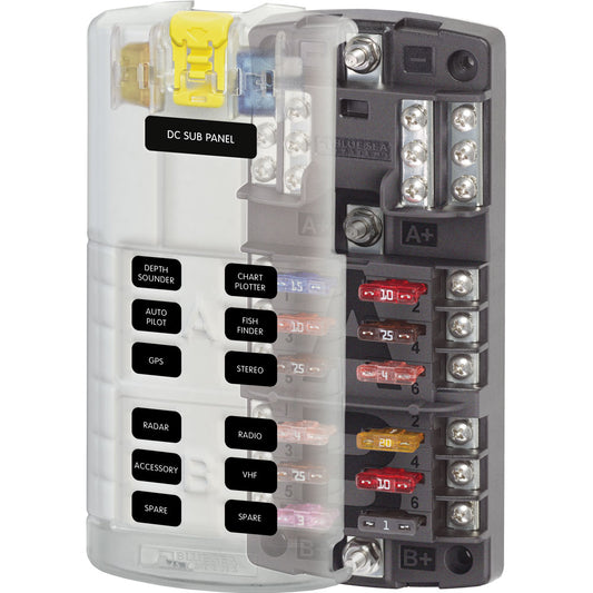 Blue Sea 5032 ST-Blade Split Bus Fuse Block [5032] | Fuse Blocks & Fuses by Blue Sea Systems 