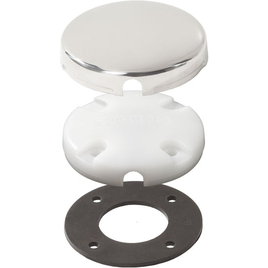 Blue Sea Side Entry CableClam w/Stainless Steel Dress Cap [1007100] | Wire Management by Blue Sea Systems 