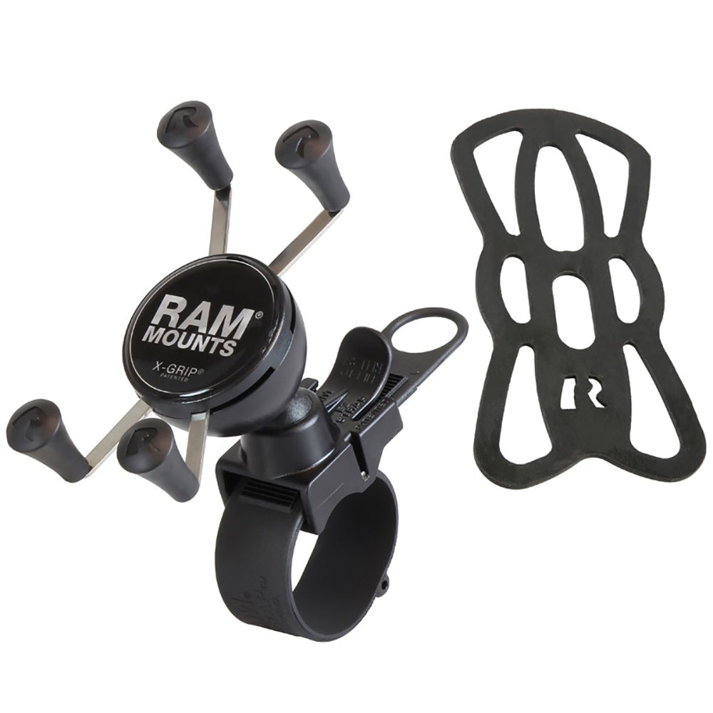 RAM Mount EZ-Strap Rail Mount w/Universal X-Grip Cell Phone Holder