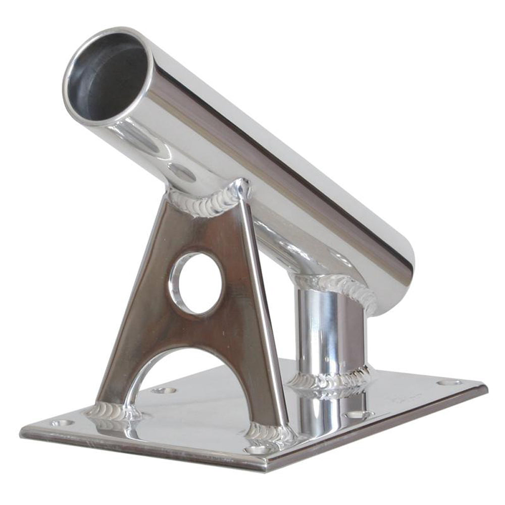 Lee's MX Pro Series Fixed Angle Center Rigger Holder - 30 Degree - 1.5" ID - Bright Silver [MX7002CR] | Outrigger Accessories by Lee's Tackle 