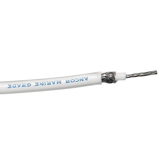 Ancor RG-213 White Tinned Coaxial Cable - 100' [151710] | Wire by Ancor 