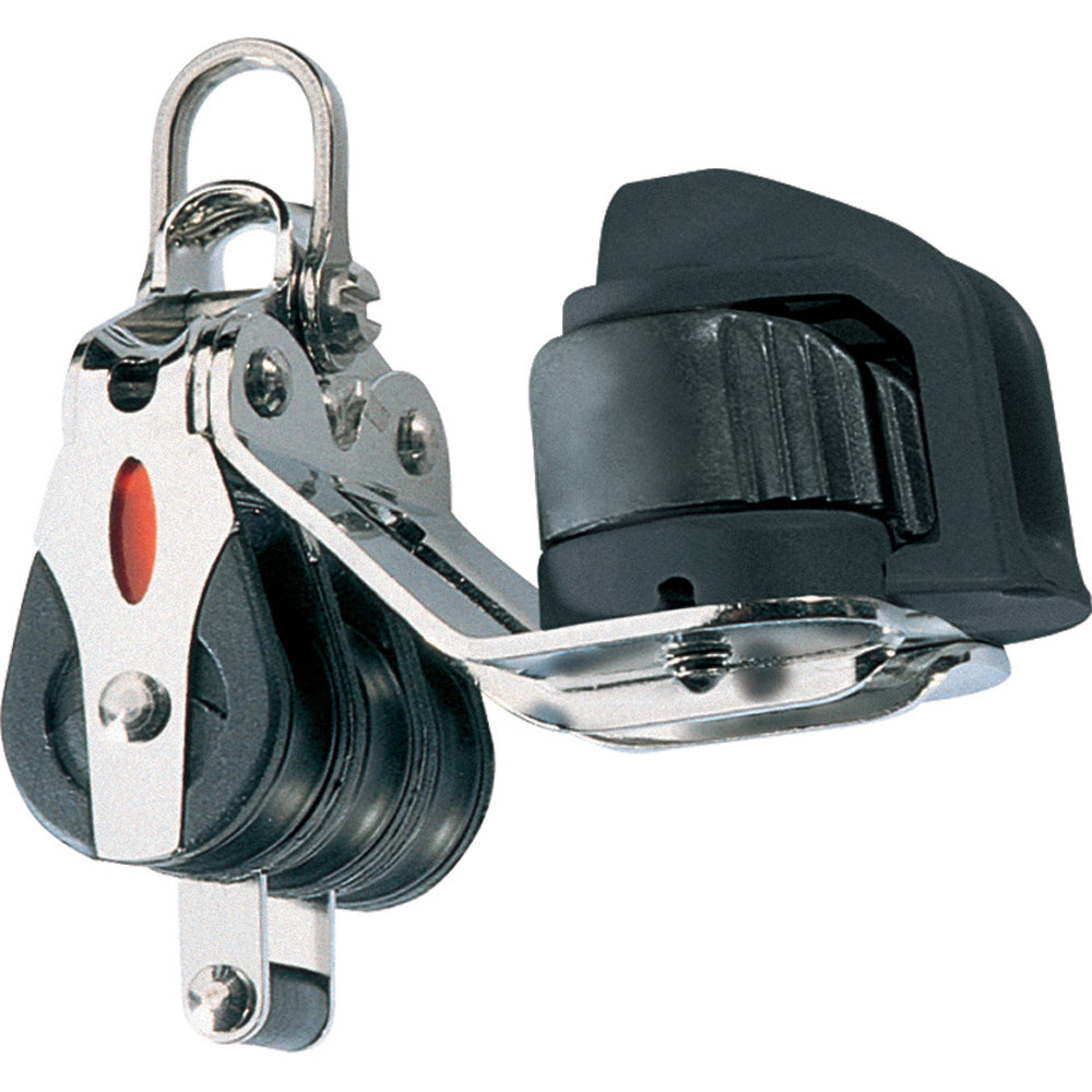 Ronstan Series 20 Ball Bearing Block - Triple - Becket - Cam Cleat - 2-Axis Shackle Head [RF20332] | Blocks by Ronstan 