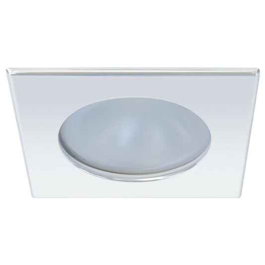 Quick Blake XP Downlight LED -  6W, IP66, Screw Mounted - Square Stainless Bezel, Round Daylight Light