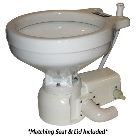 Raritan Sea Era Toilet - Household Style - Freshwater Solenoid - Straight  90 Discharge - Smart Toilet Control - 12v [162HF012] | Marine Sanitation by Raritan 