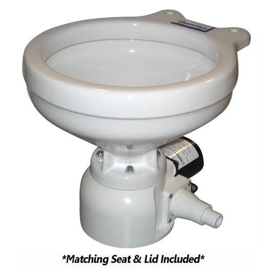 Raritan Sea Era Toilet - Marine Size - Remote Intake Pump - Straight  90 Discharge - Smart Toilet Control - 12v [162MR012] | Marine Sanitation by Raritan 