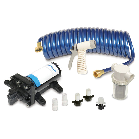 Shurflo by Pentair PRO WASHDOWN KIT II Ultimate - 12 VDC - 5.0 GPM - Includes Pump, Fittings, Nozzle, Strainer, 25 Hose [4358-153-E09] | Washdown / Pressure Pumps by Shurflo by Pentair 