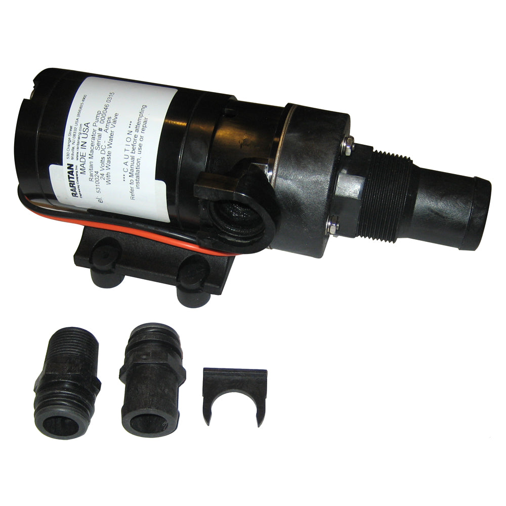 Raritan Macerator Pump - 24v w/Barb Adapter [5310024] | Marine Sanitation by Raritan 