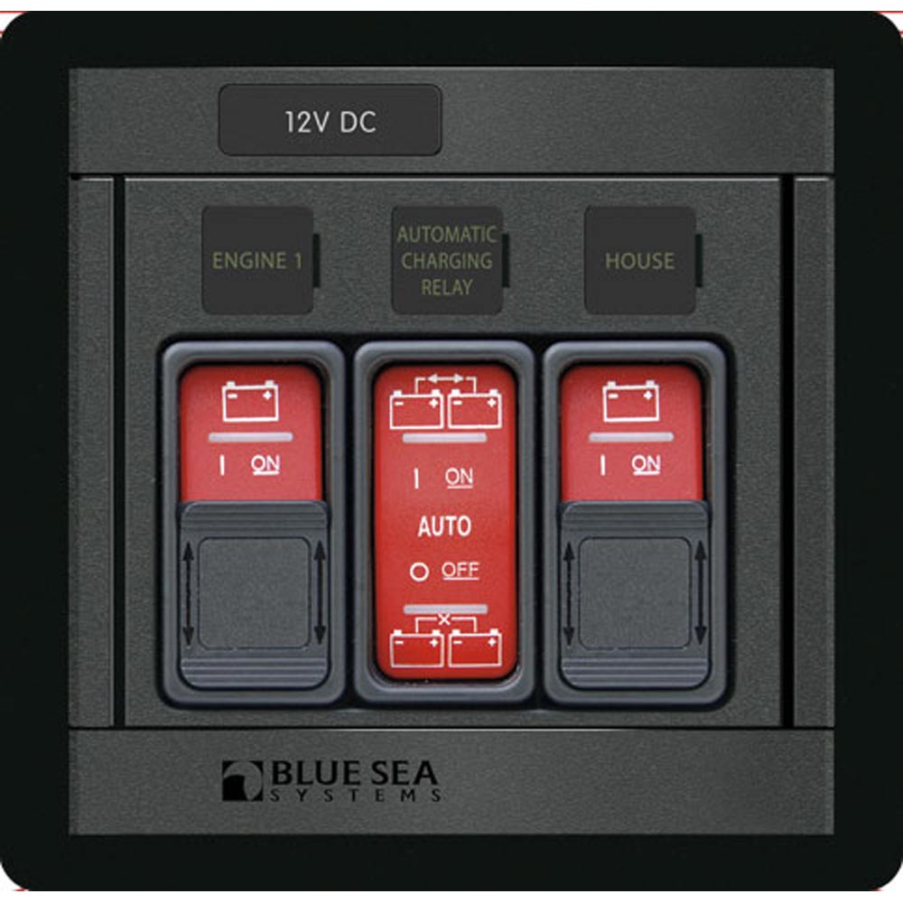 Blue Sea 1147 Remote Control Panel w/(2)2145 & (1)2146 Remote Control Contura Switch [1147] | Battery Management by Blue Sea Systems 