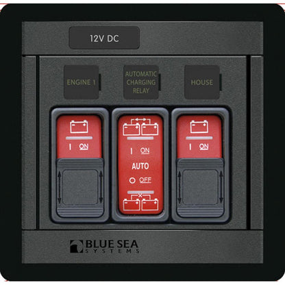 Blue Sea 1147 Remote Control Panel w/(2)2145 & (1)2146 Remote Control Contura Switch [1147] | Battery Management by Blue Sea Systems 