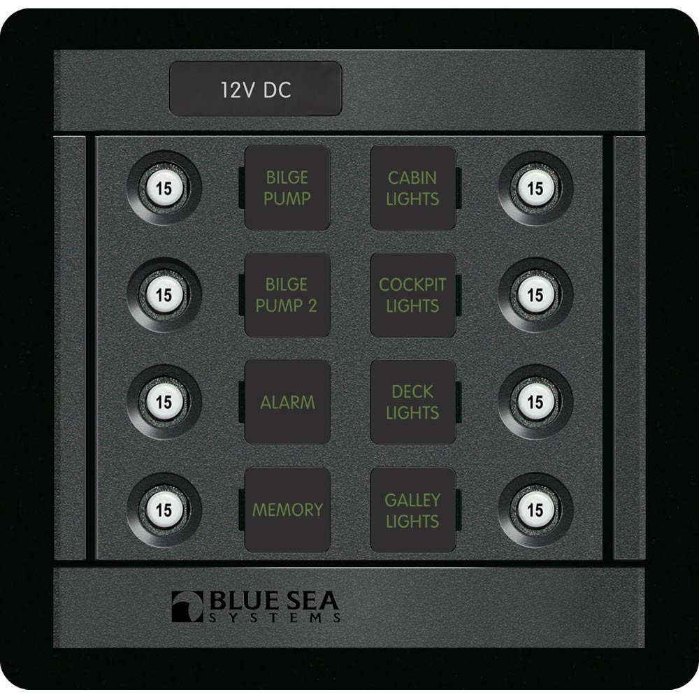 Blue Sea 1450 DC 8 Position CLB Square [1450] | Electrical Panels by Blue Sea Systems 