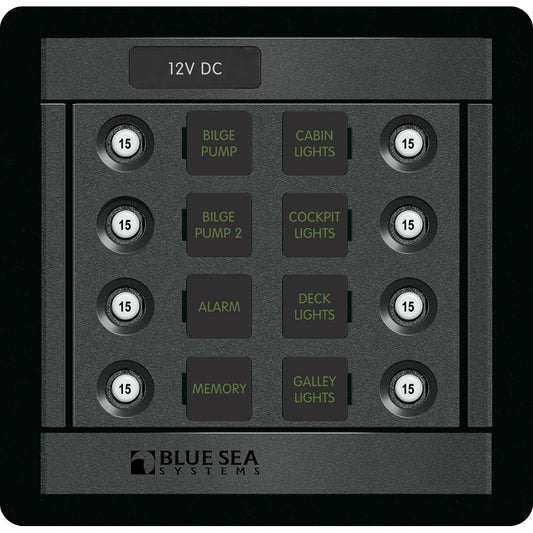 Blue Sea 1450 DC 8 Position CLB Square [1450] | Electrical Panels by Blue Sea Systems 