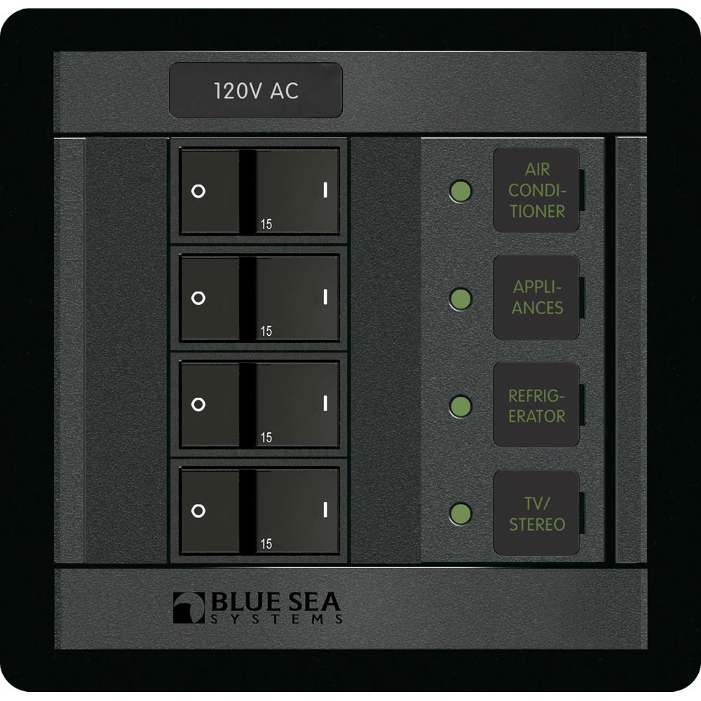 Blue Sea 1210 120V AC 4 Position [1210] | Electrical Panels by Blue Sea Systems 