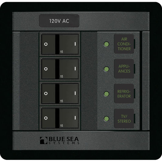 Blue Sea 1210 120V AC 4 Position [1210] | Electrical Panels by Blue Sea Systems 