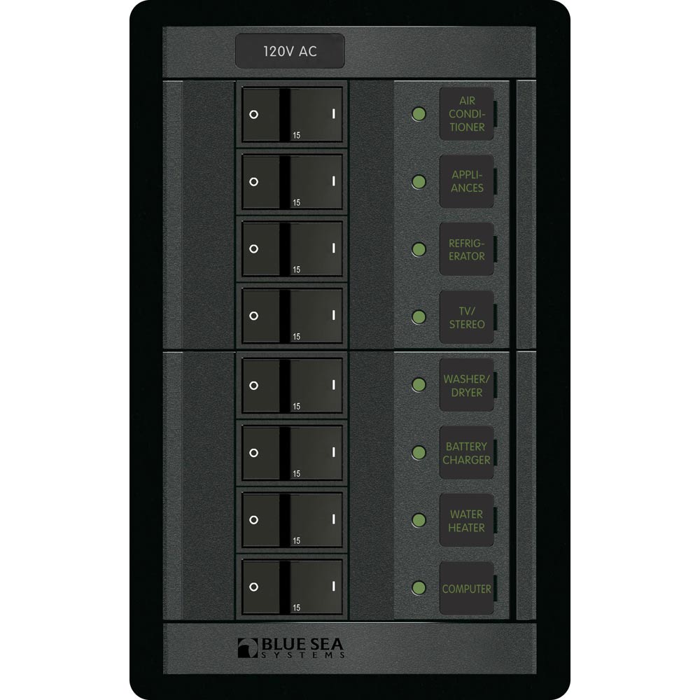 Blue Sea 1228 120V AC 8 Position [1228] | Electrical Panels by Blue Sea Systems 